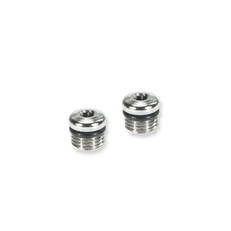 Zwei Blindstopfen UNF 3/8" mit O-Ringen für Mitteldruckanschluss Sale
